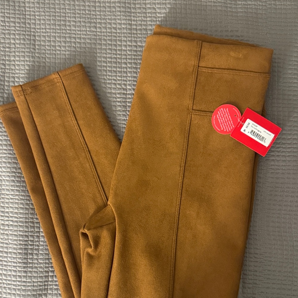 Spanx Brown Faux Suede Leggings
